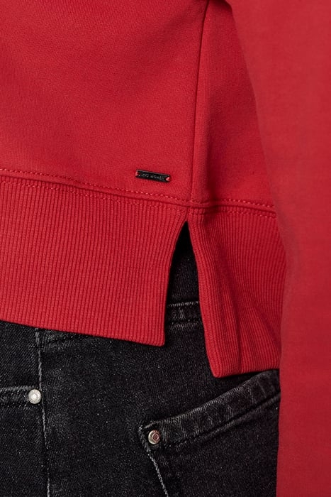 CRIMSON RED HOODIE WITH EMBROIDERED DRAGON 6