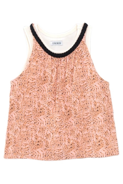 BABY GIRLS’ 2-IN-1 PEACH PRINT TOP AND ECRU VEST TOP 4
