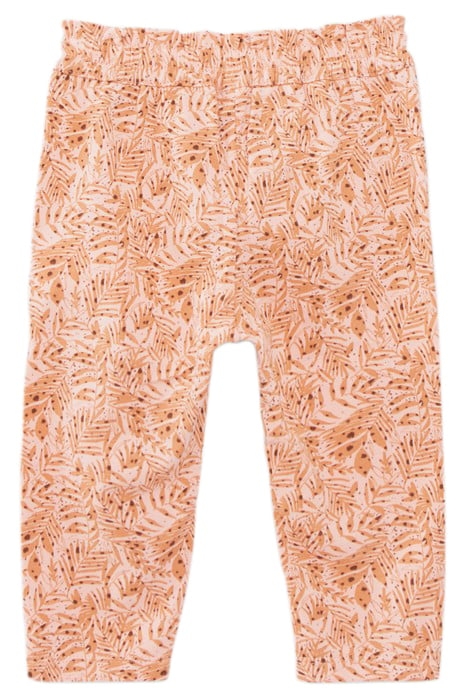 BABY GIRLS’ PEACH KNIT TROUSERS WITH LEAF PRINT 2