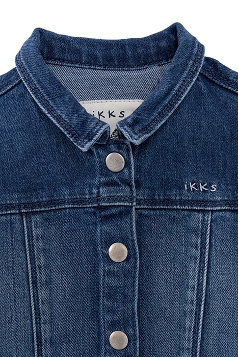 BABY GIRLS’ BLUE DENIM JACKET WITH EMBROIDERED BACK 3