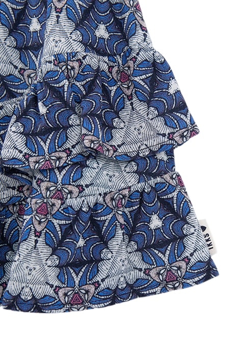 GIRLS' WHITE GRAPHIC WAX PRINT SKIRT 4