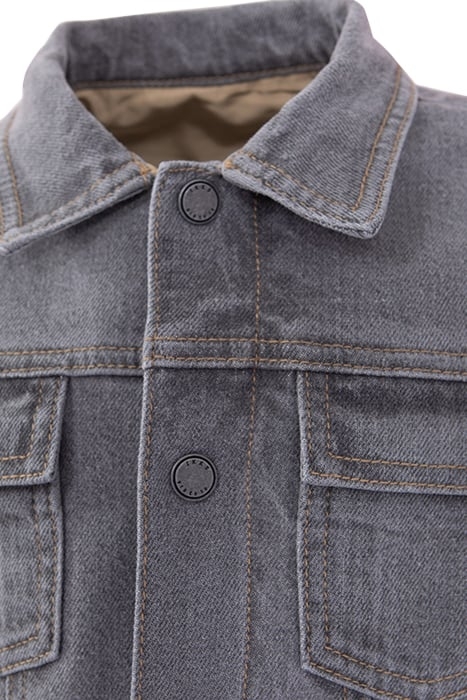 BOYS’ GREY DENIM/BEIGE NYLON REVERSIBLE JACKET 7