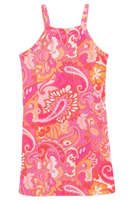 GIRLS’ PINK DRESS WITH PSYCHEDELIC PRINT 2