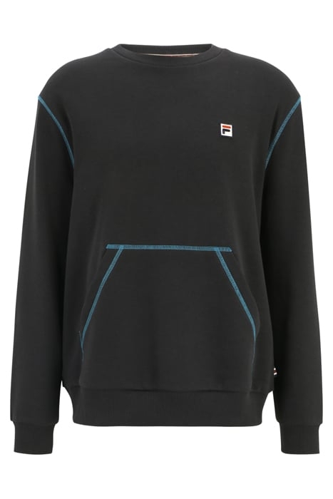 CREWNECK SWEATSHIRT WITH KANGAROO POCKET AND CONTRAST STITCH 4