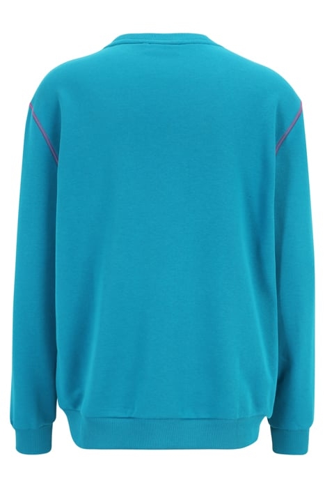 CREWNECK SWEATSHIRT WITH KANGAROO POCKET AND CONTRAST STITCH 5