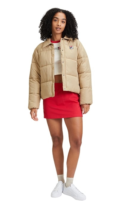 LEILA PUFFER COACH JACKET CORNSTALK 3