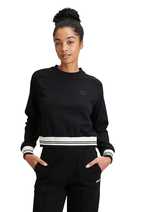 LARAMIE CROPPED CREW SWEAT BLACK 1