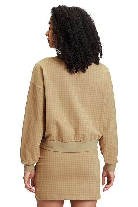 LIEBAU AOP HALF ZIP SWEATER CORNSTALK PEPITA AOP 2