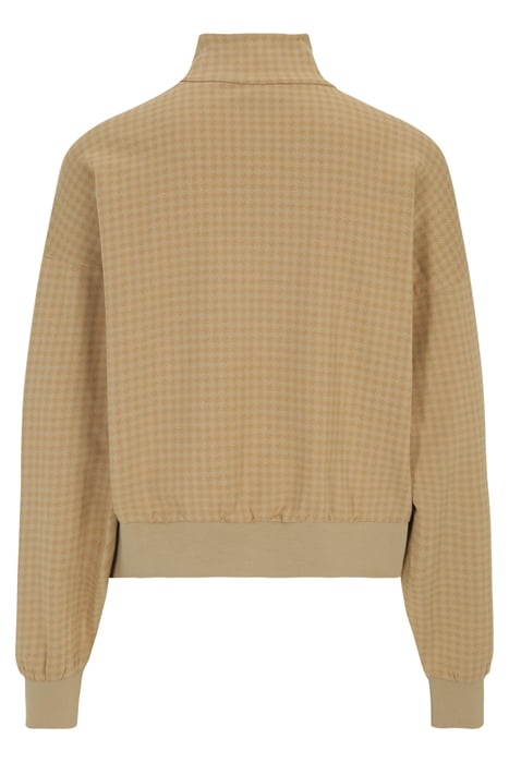 LIEBAU AOP HALF ZIP SWEATER CORNSTALK PEPITA AOP 5