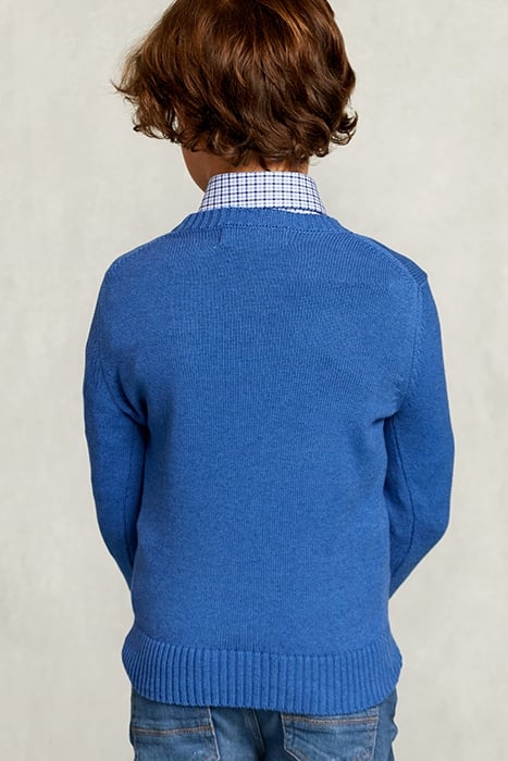 CUSTOM FIT COTTON/WOOL SWEATER OLYMPIC MIX BLUE 2