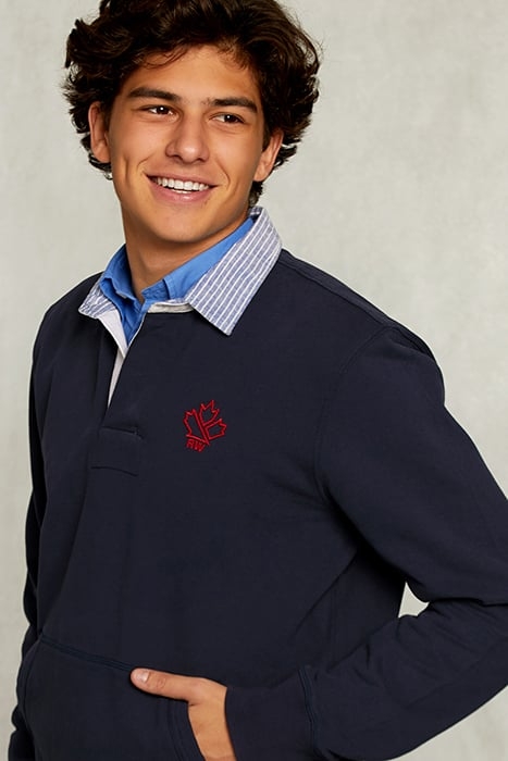 RUGBY SWEATER APPLIED POCKET NAVY BLUE 5