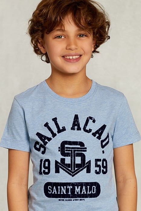 NORMAL FIT BASIC T-SHIRT DARK VICTORIA MIX BLUE 4