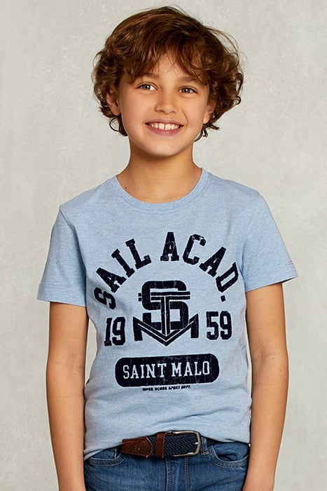 NORMAL FIT BASIC T-SHIRT DARK VICTORIA MIX BLUE 1