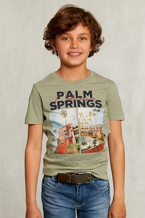 NORMAL FIT BASIC T-SHIRT MIX HERB KHAKI 1