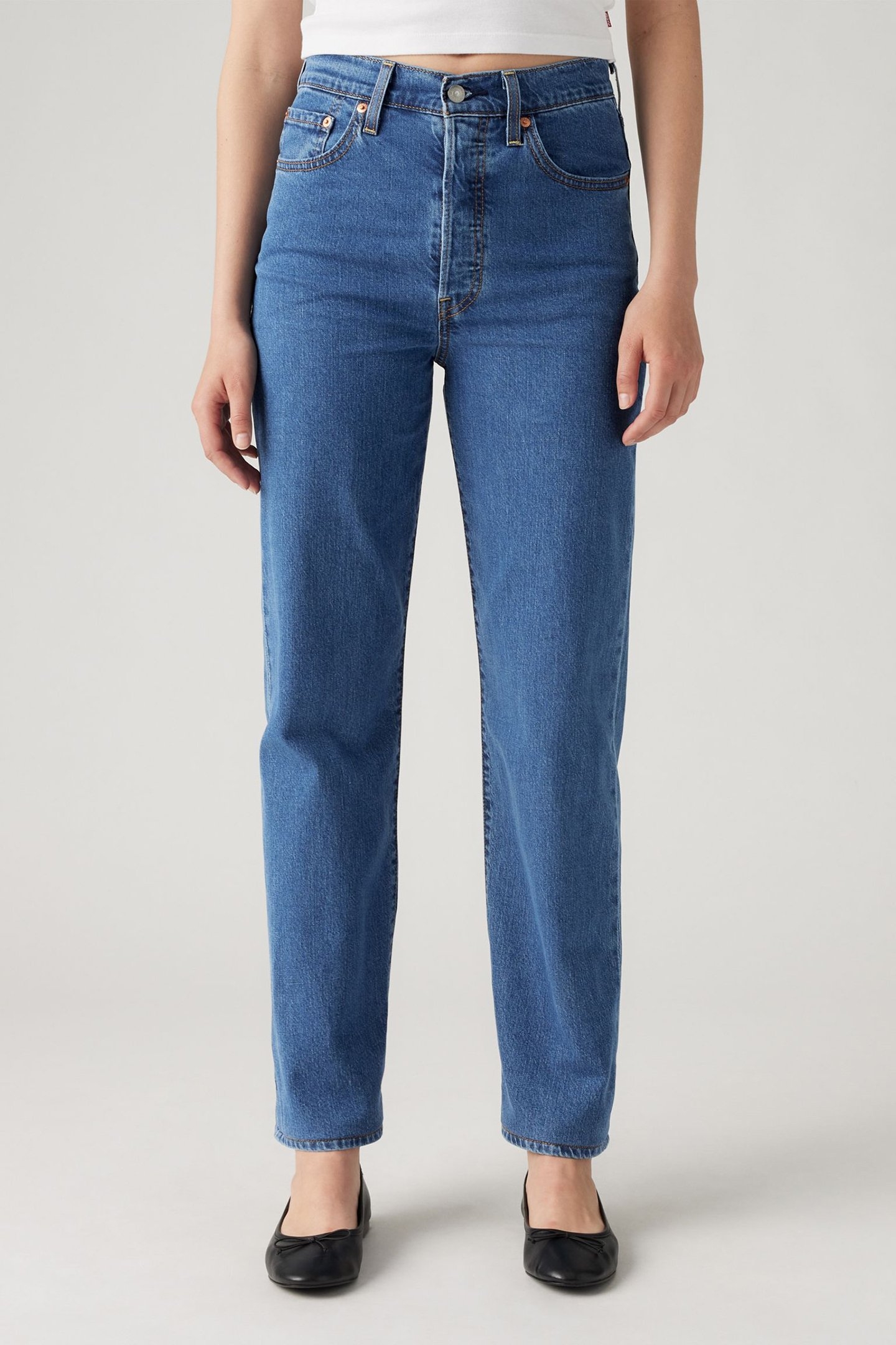 RIBCAGE STRAIGHT ANKLE PERFORMANCE JEANS 1