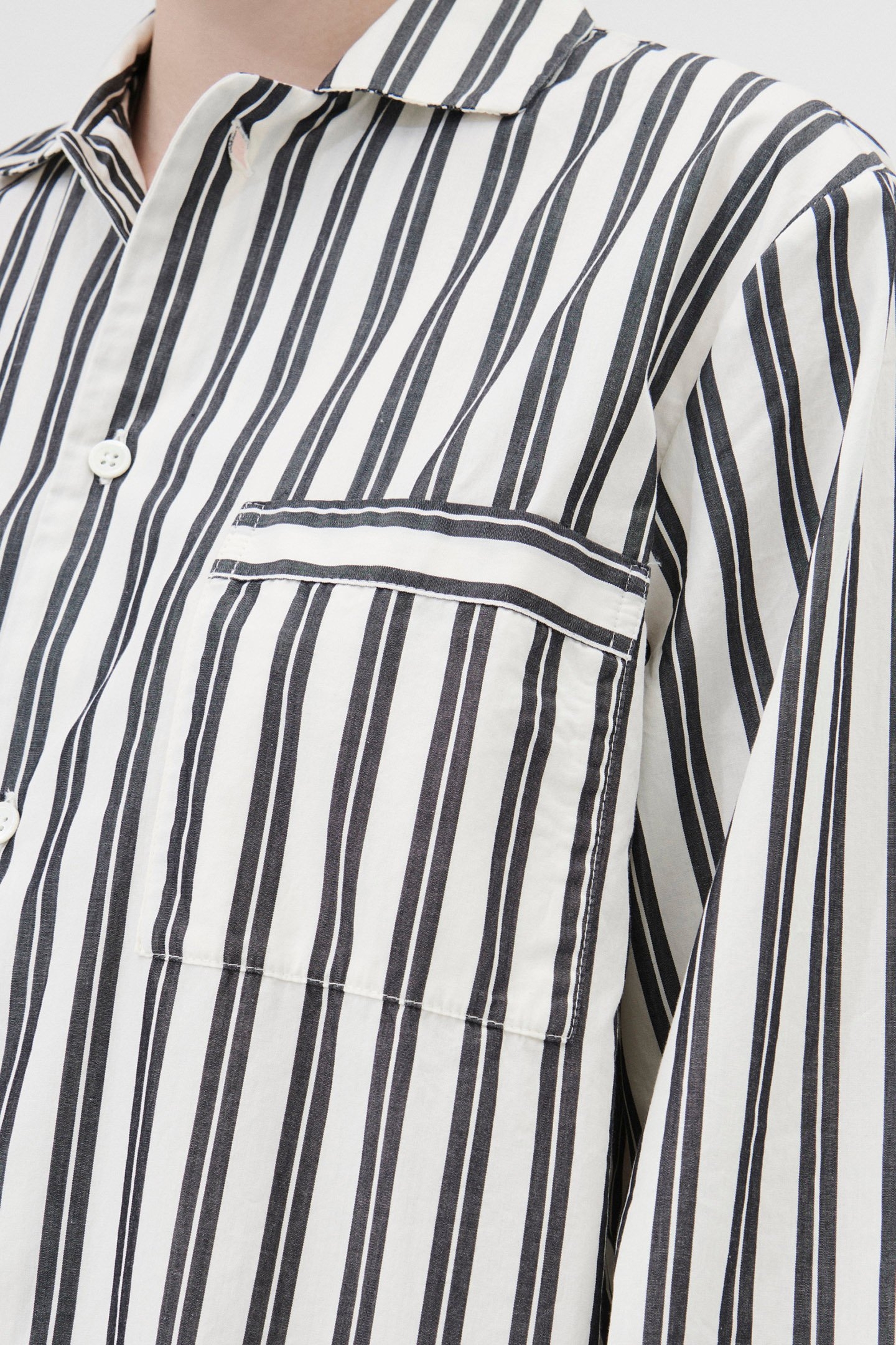 UNISEX POPLIN, PYJAMAS SHIRT NIGHT STRIPES 2