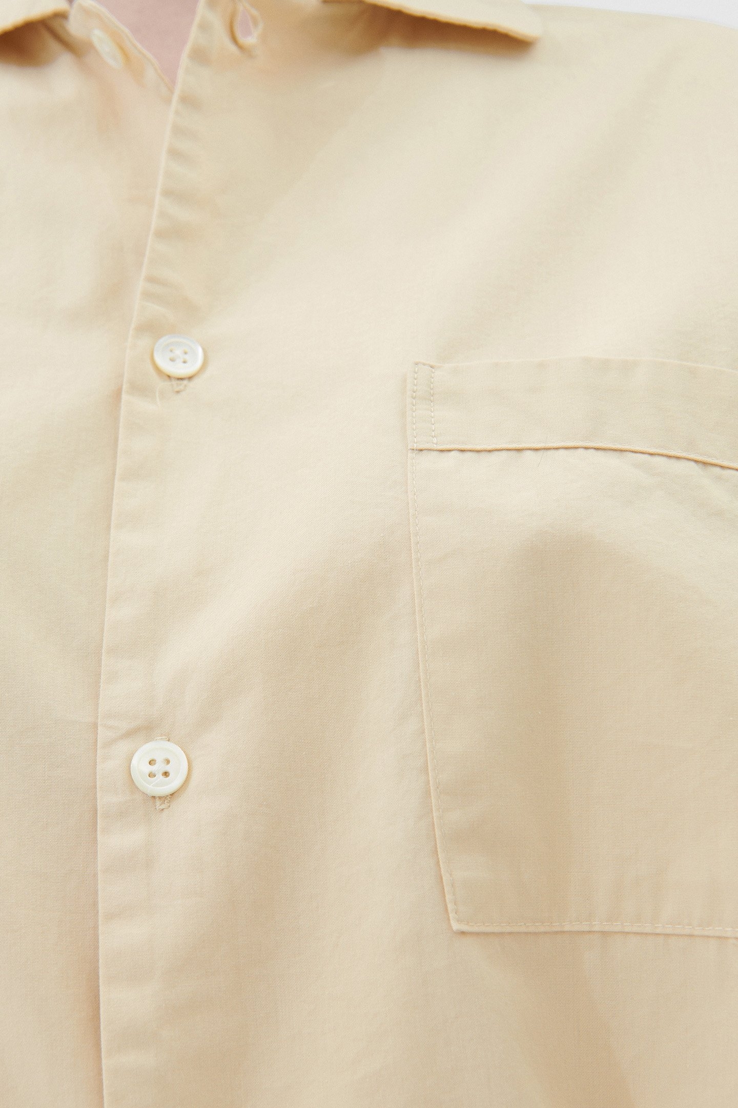 UNISEX POPLIN, PYJAMAS SHIRT KHAKI 2