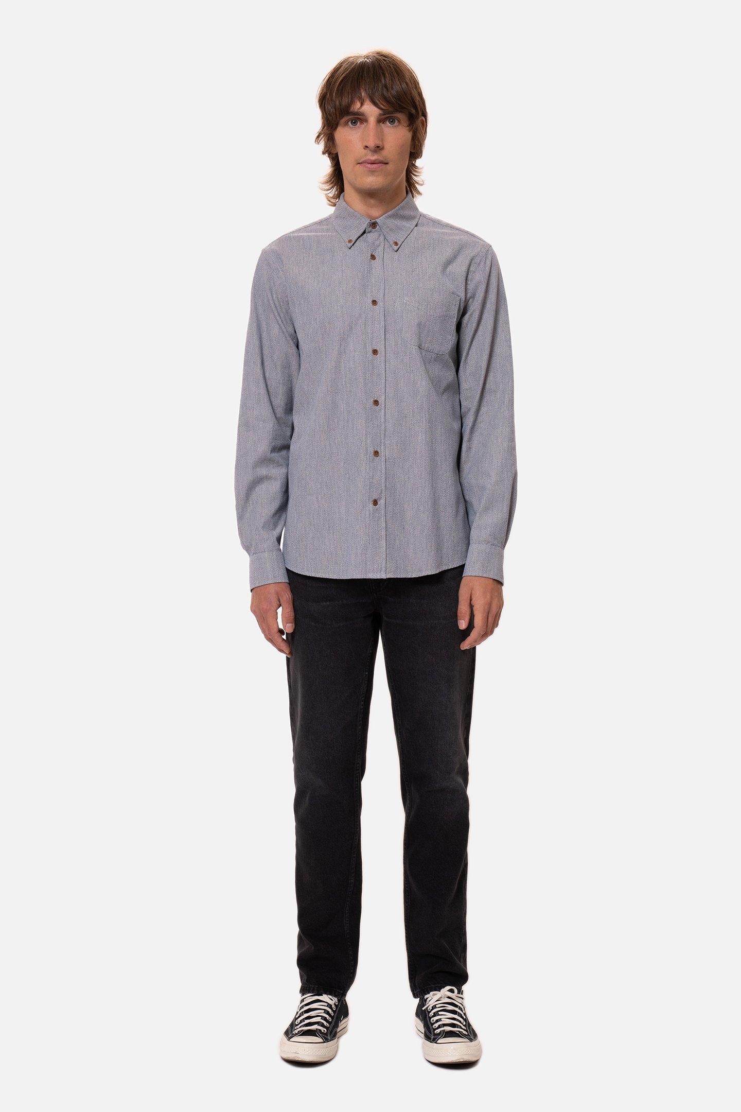 JOHN BUTTON DOWN BLUEMELANGE 1