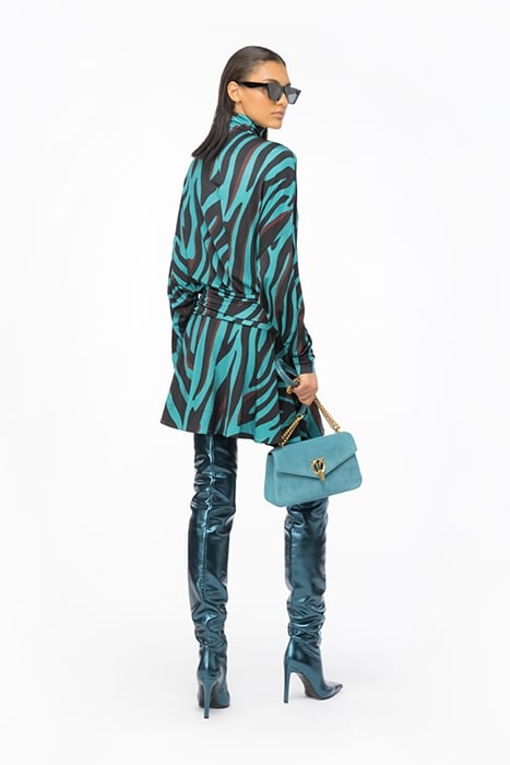 ATOM DRESS GREEN/BLACK/BURGUNDY 2