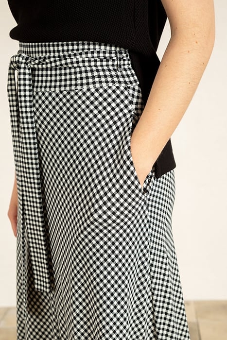 SKIRT TARTAN LONG SKIRT BLACK/ECRU 5