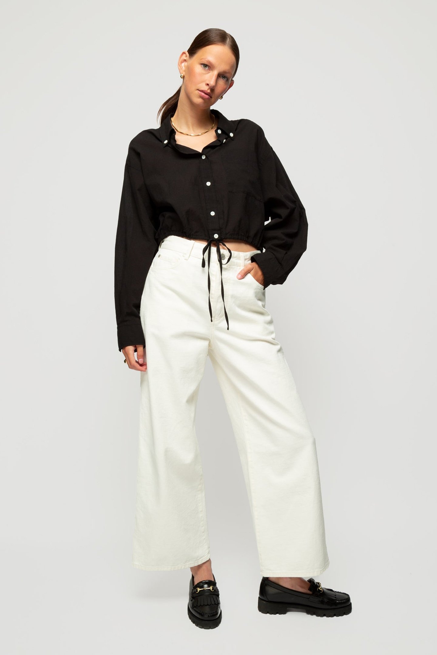 LIGHT DENIM CULOTTE ECRU 1