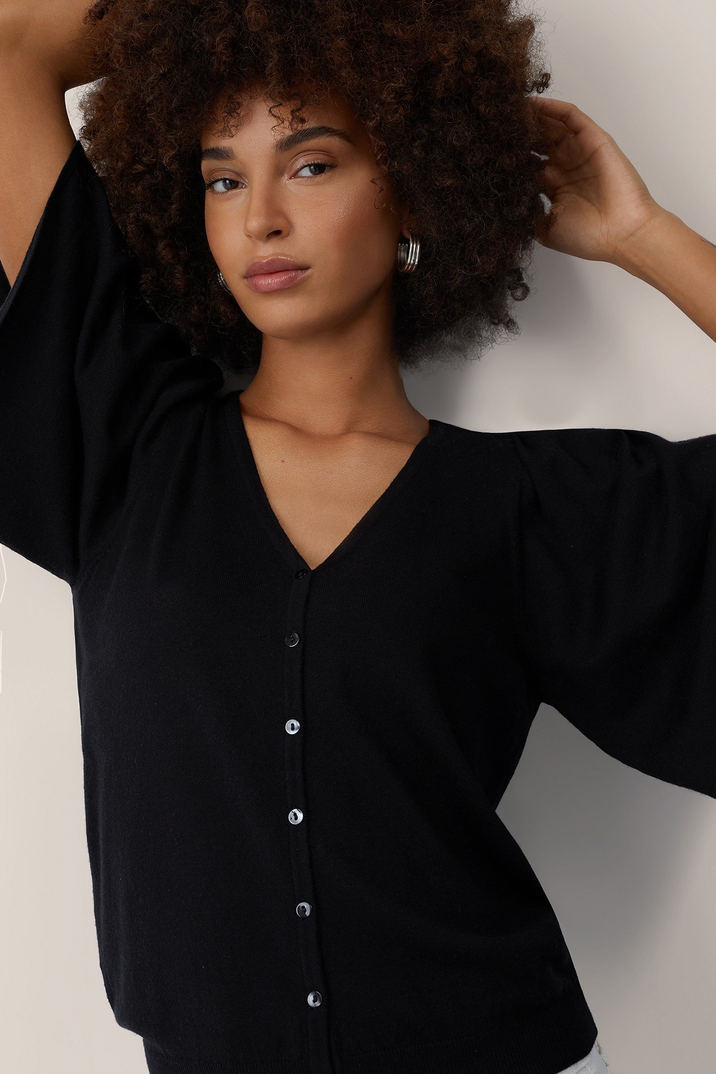 KNITTED CARDIGAN BLACK 5