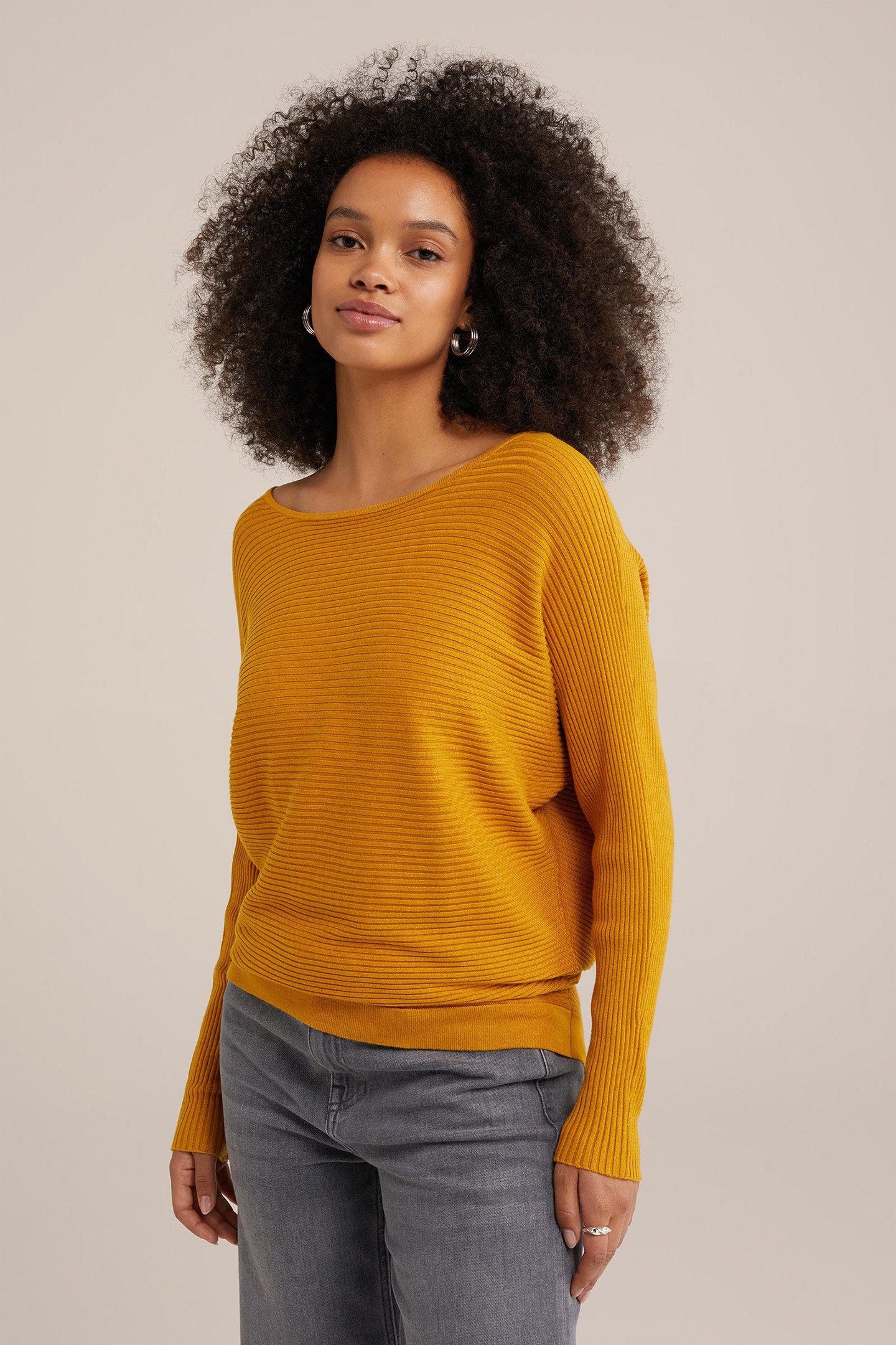 KNITTED PULLOVER MUSTARD YELLOW 1