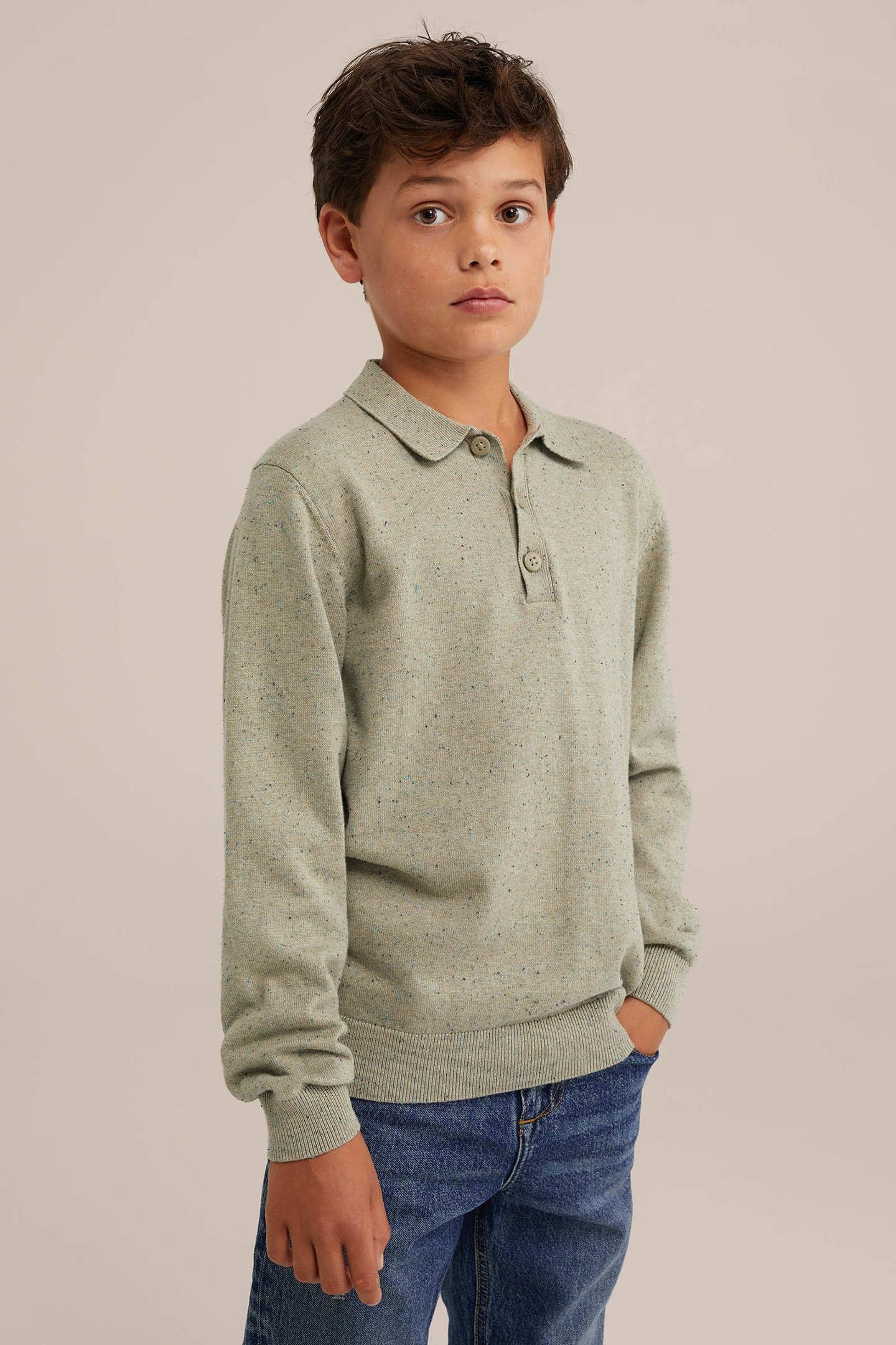 KNITTED PULLOVER LIGHT GREEN 1