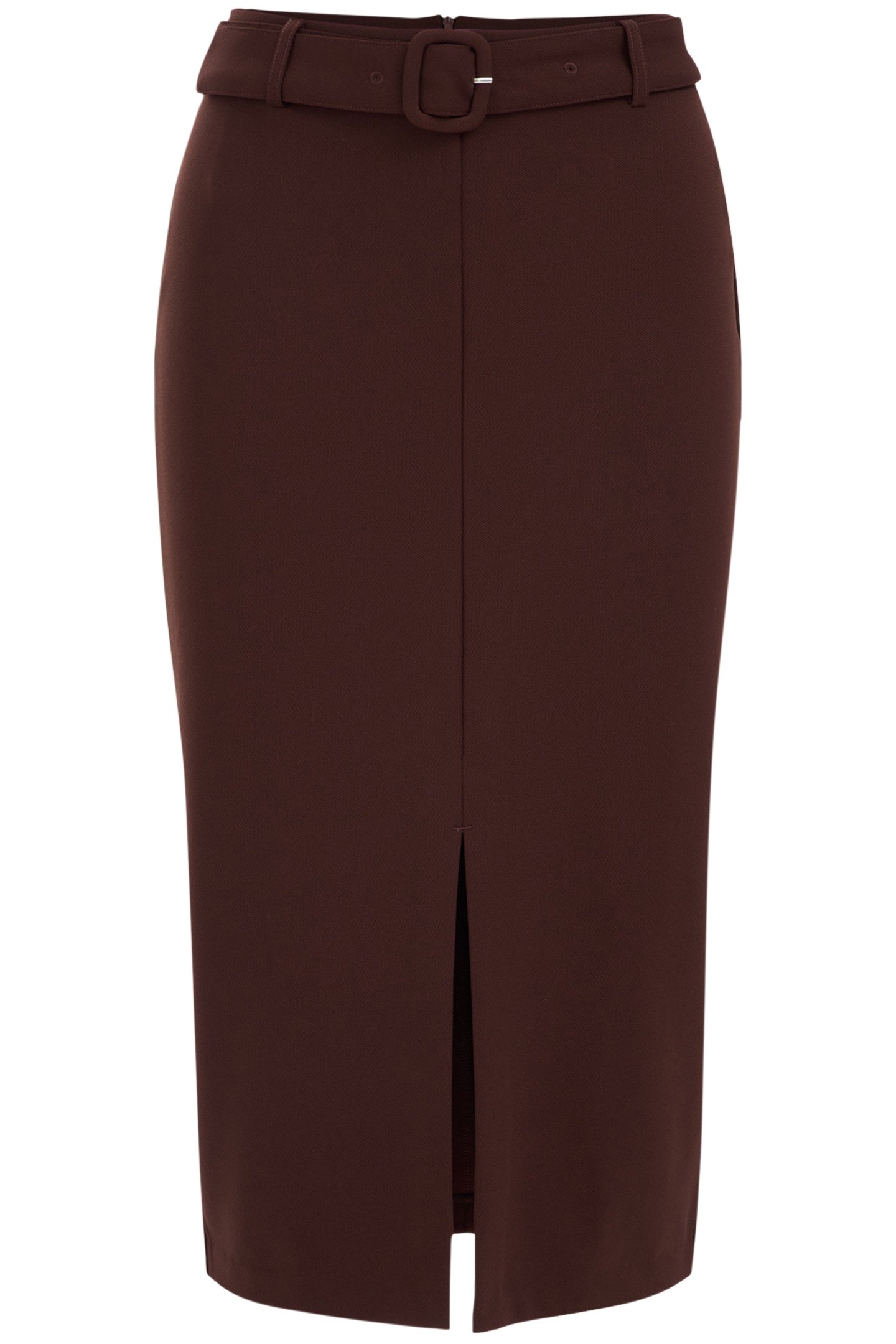 SKIRT MEDIUM LENGTH DARK BROWN 4