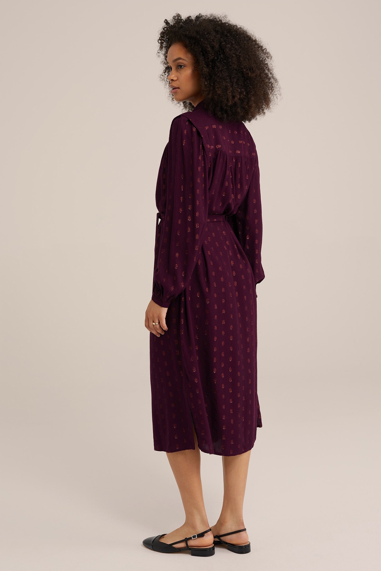 DRESS MID LENGTH DARK PURPLE 2