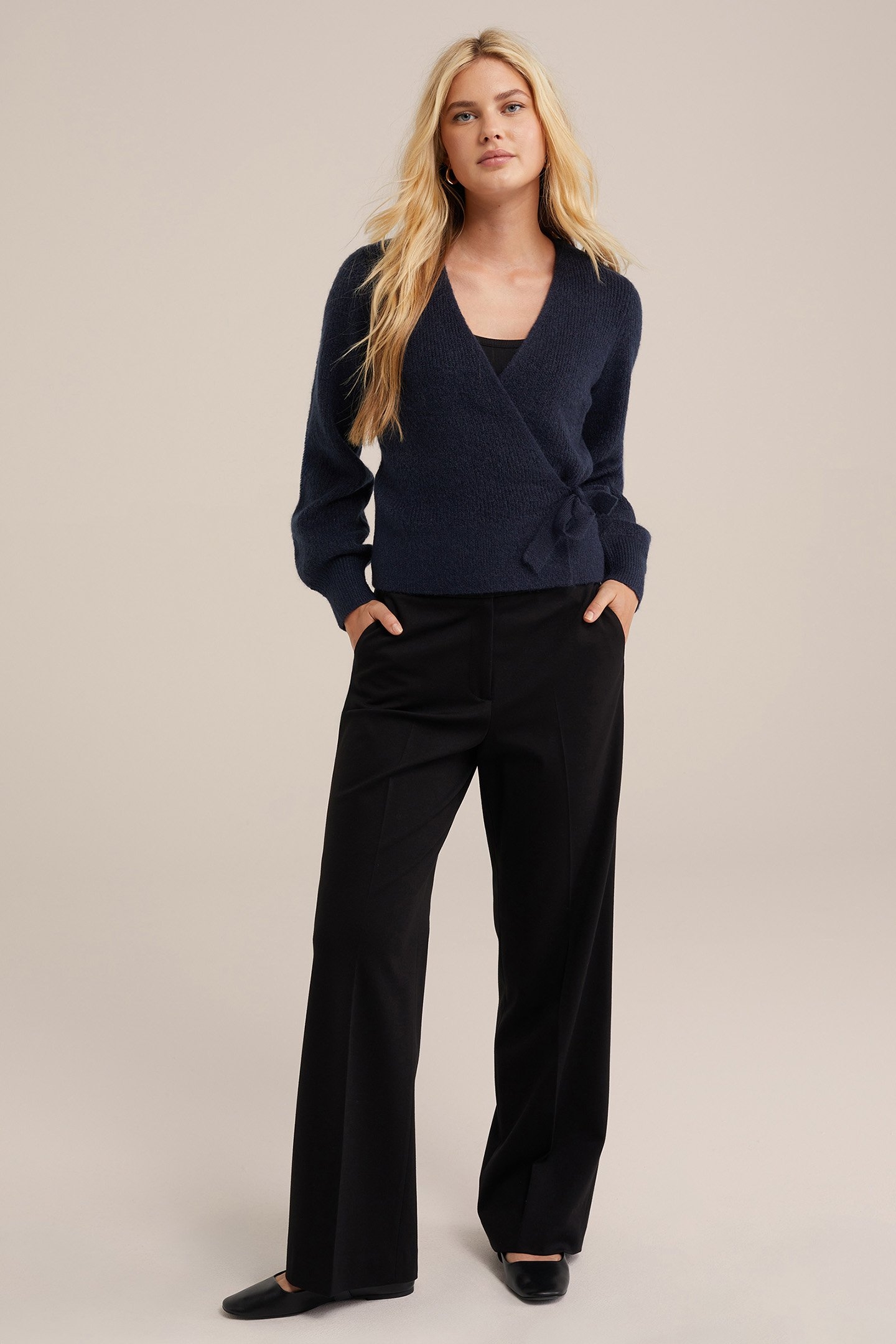 WRAP CARDIGAN NAVY BLUE 3