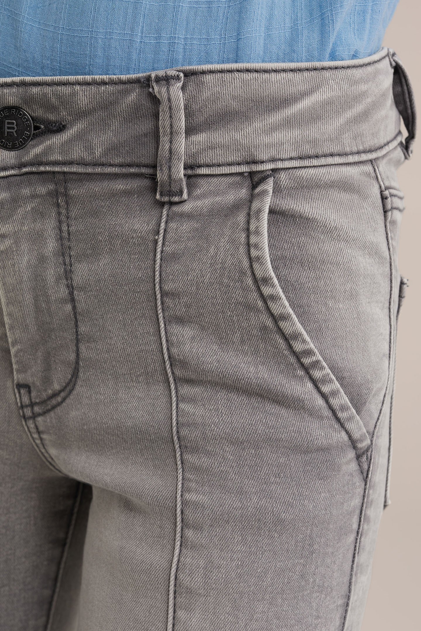 5-POCKET MID WAIST LIGHT GREY 5