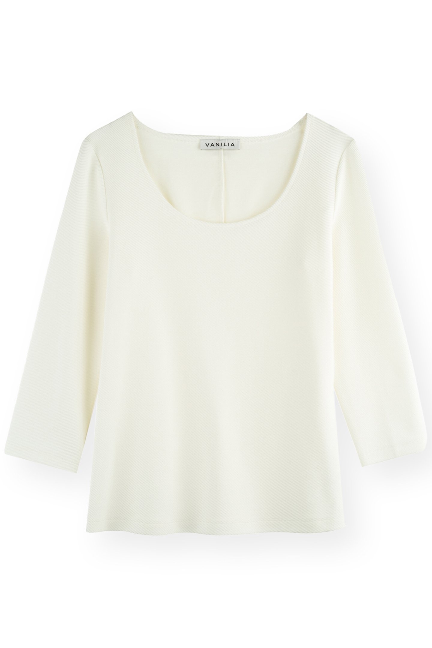 TOP ROUND NECK RIB WHITE 2