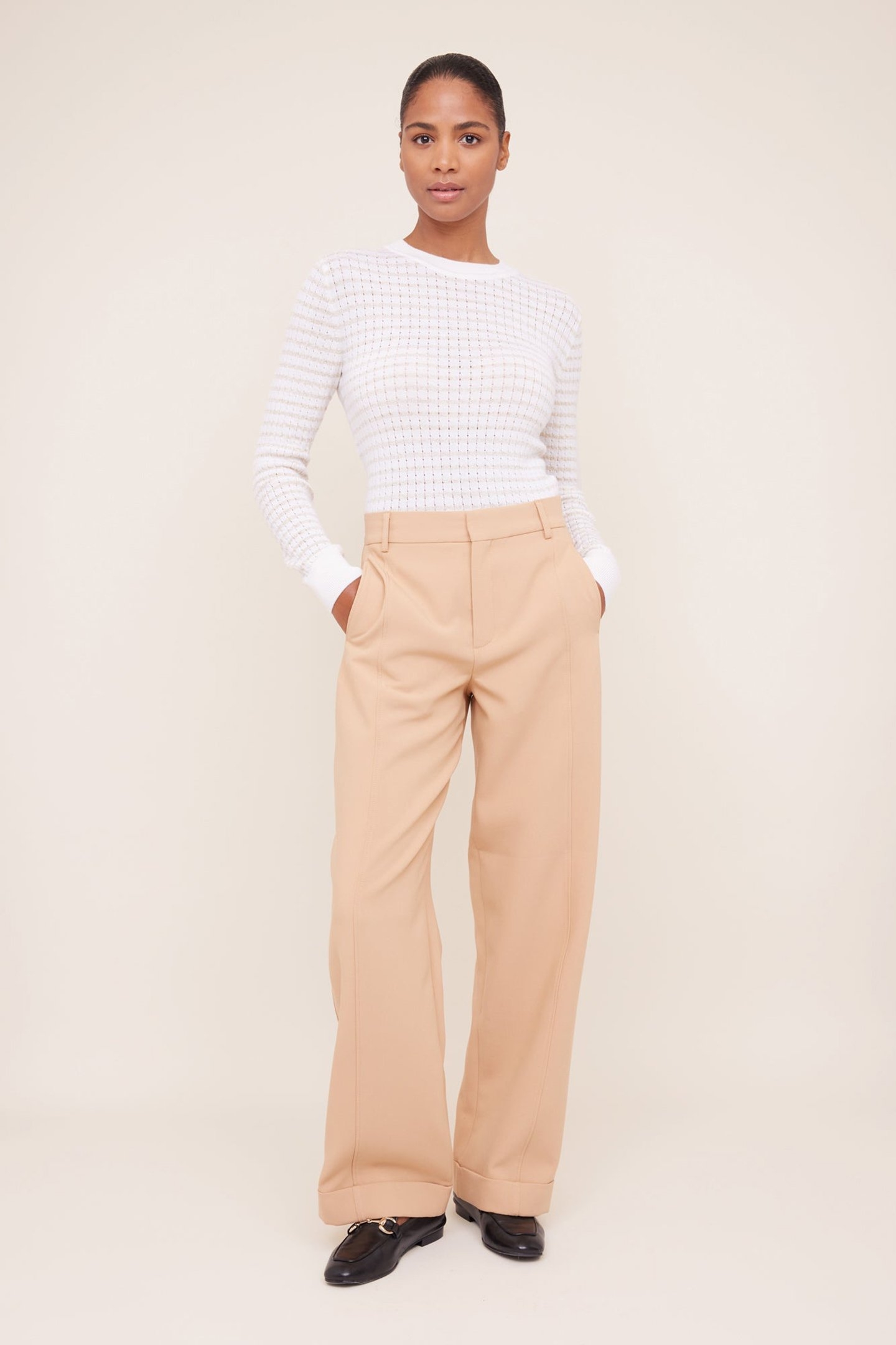 LUREX CREWNECK ECRU 1