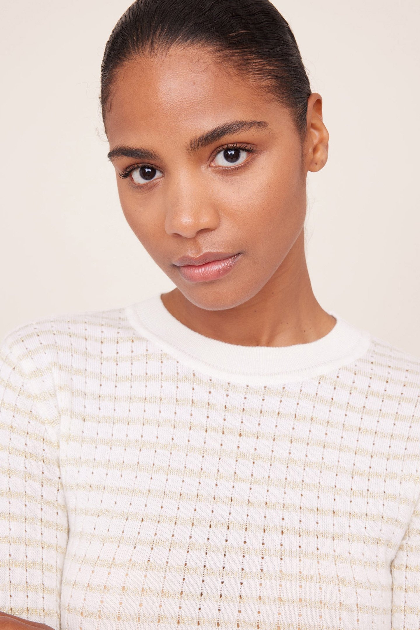 LUREX CREWNECK ECRU 4