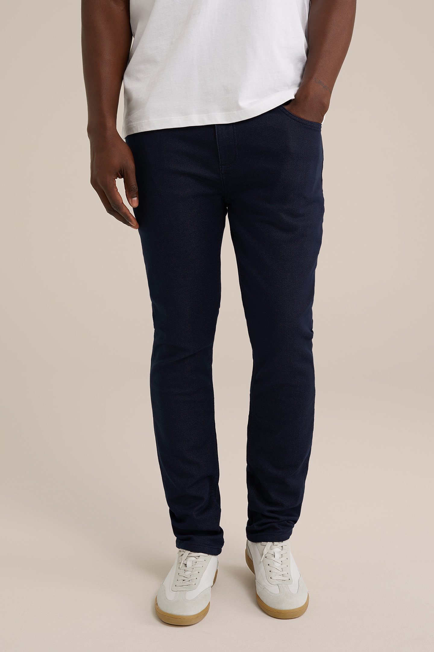 5-POCKET MID WAIST DARK BLUE 1
