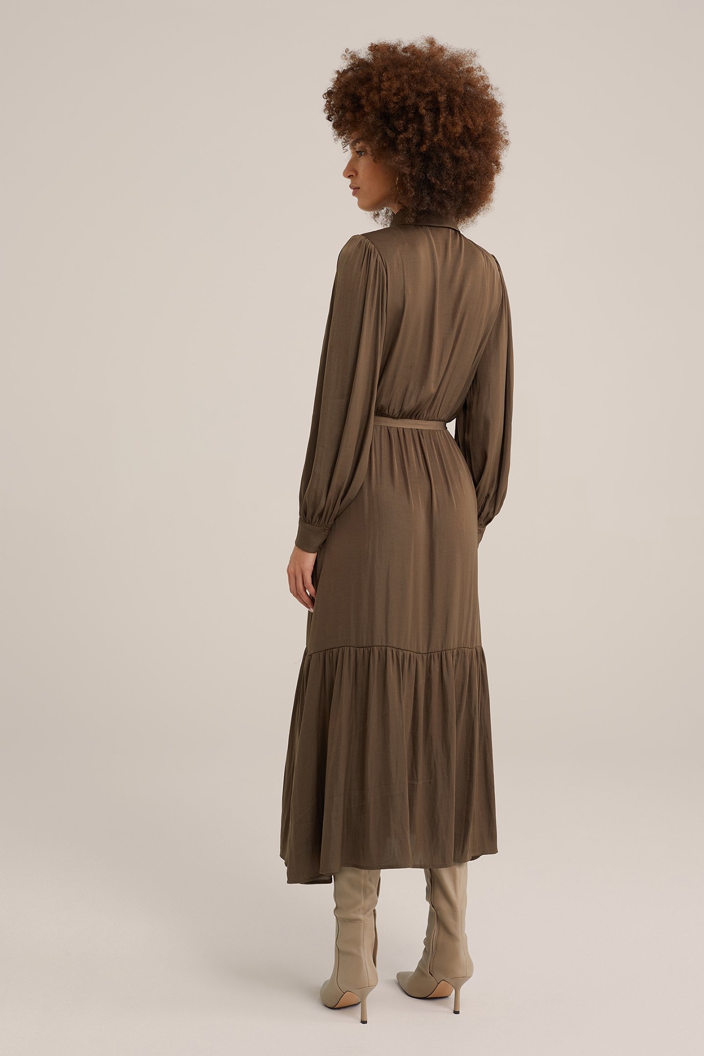 DRESS MAXI LENGTH ARMY GREEN 2