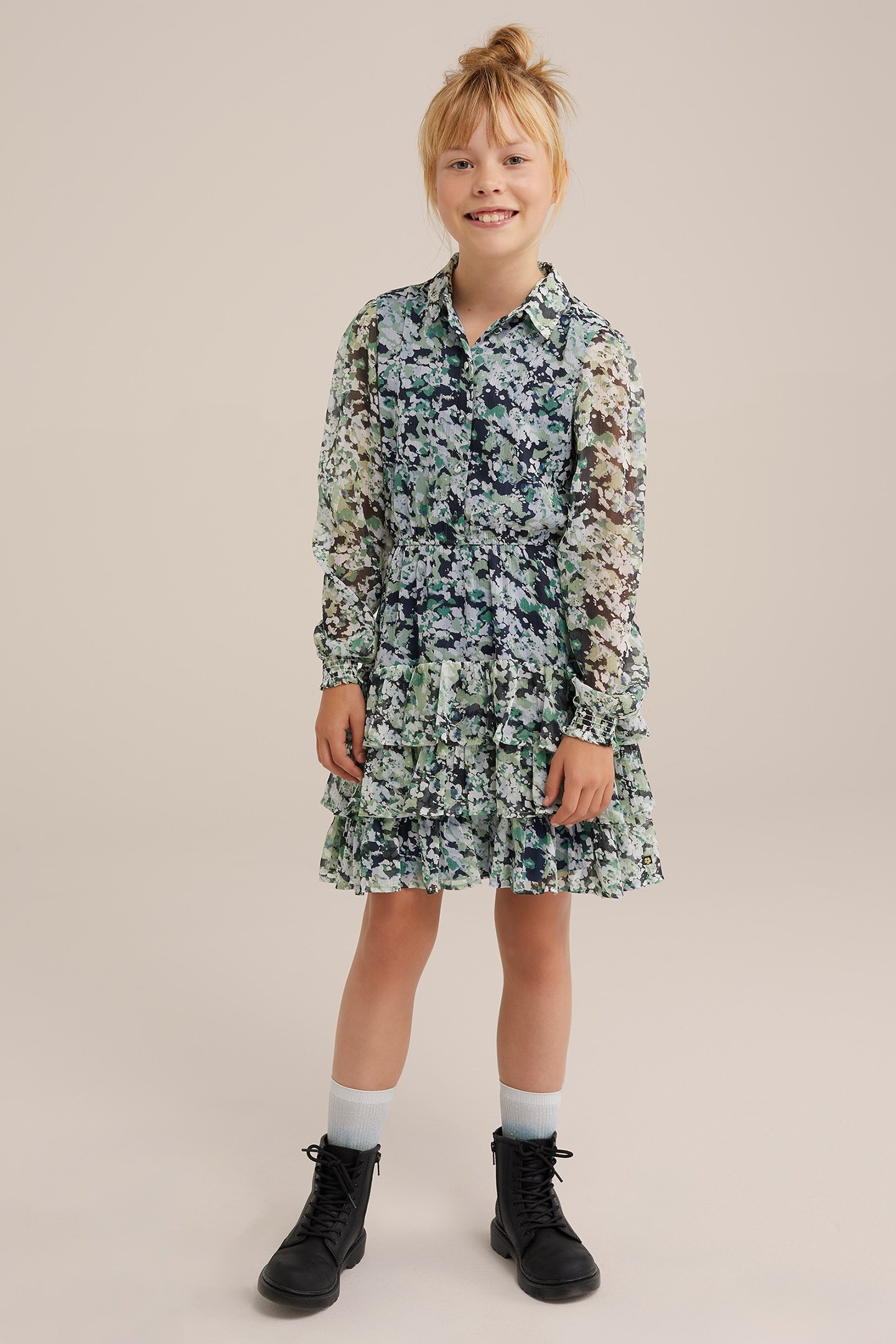 DRESS MID LENGTH LIGHT GREEN 2