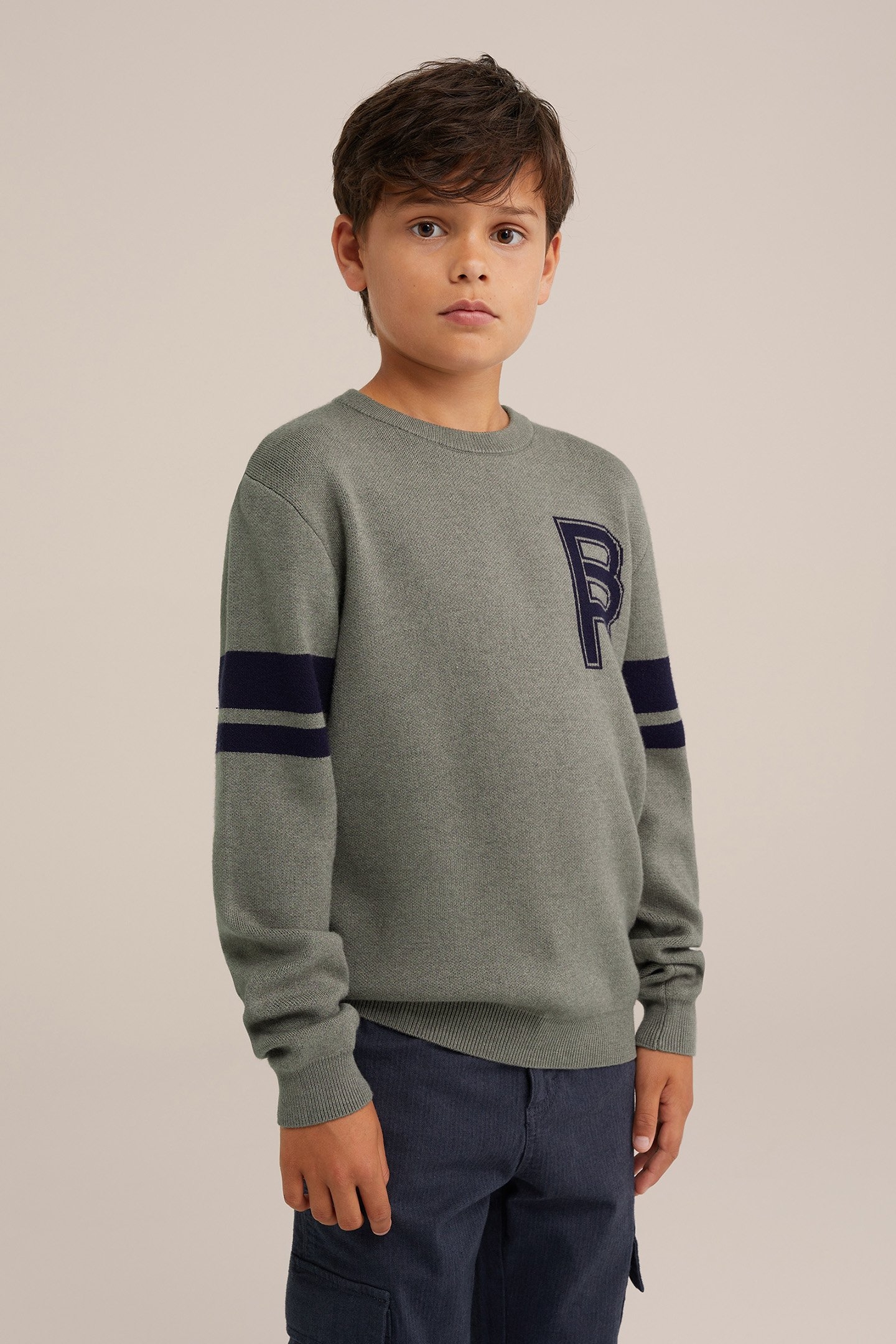 KNITTED PULLOVER DARK GREEN 1