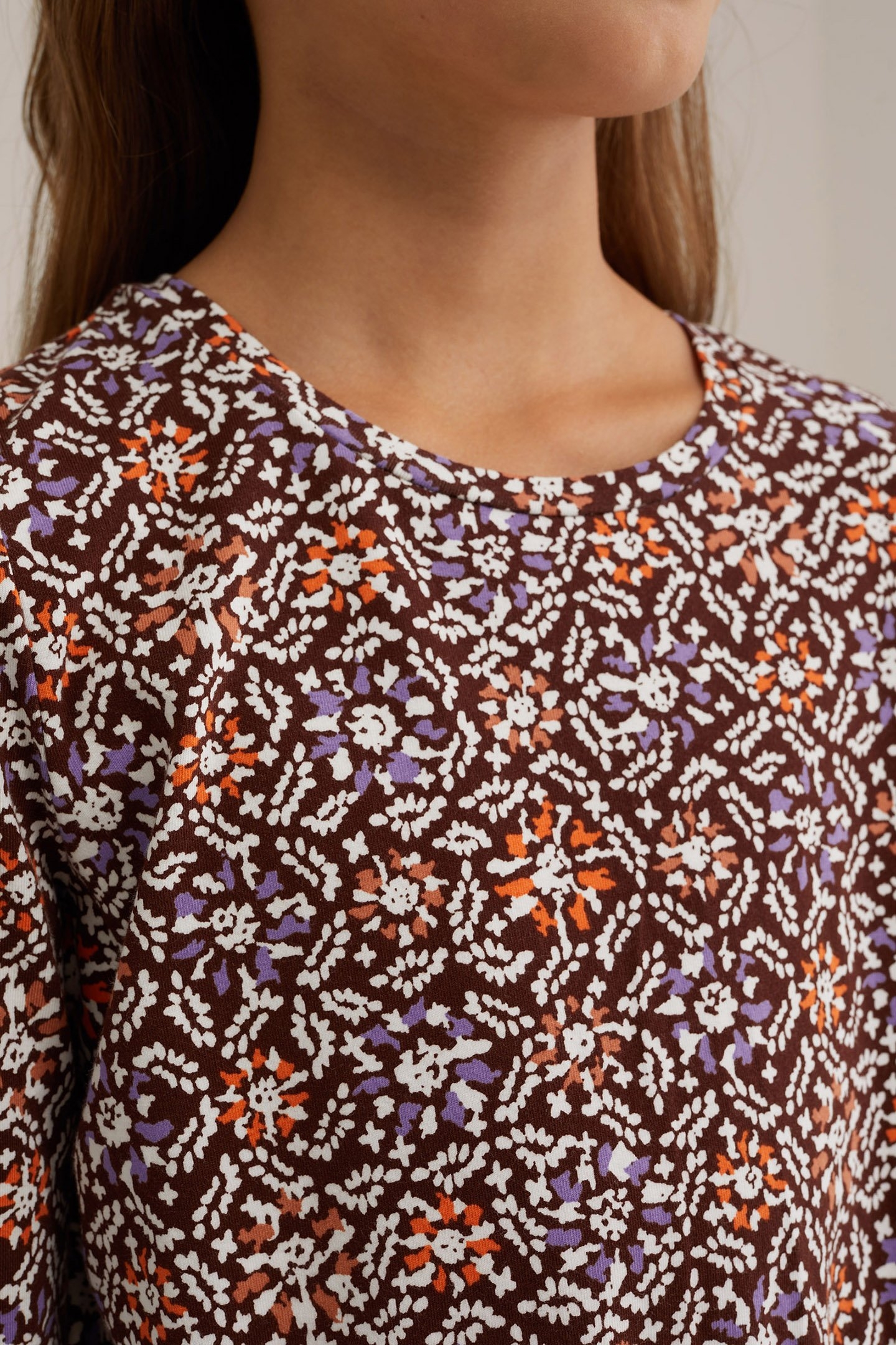 DRESS MID LENGTH BROWN 5