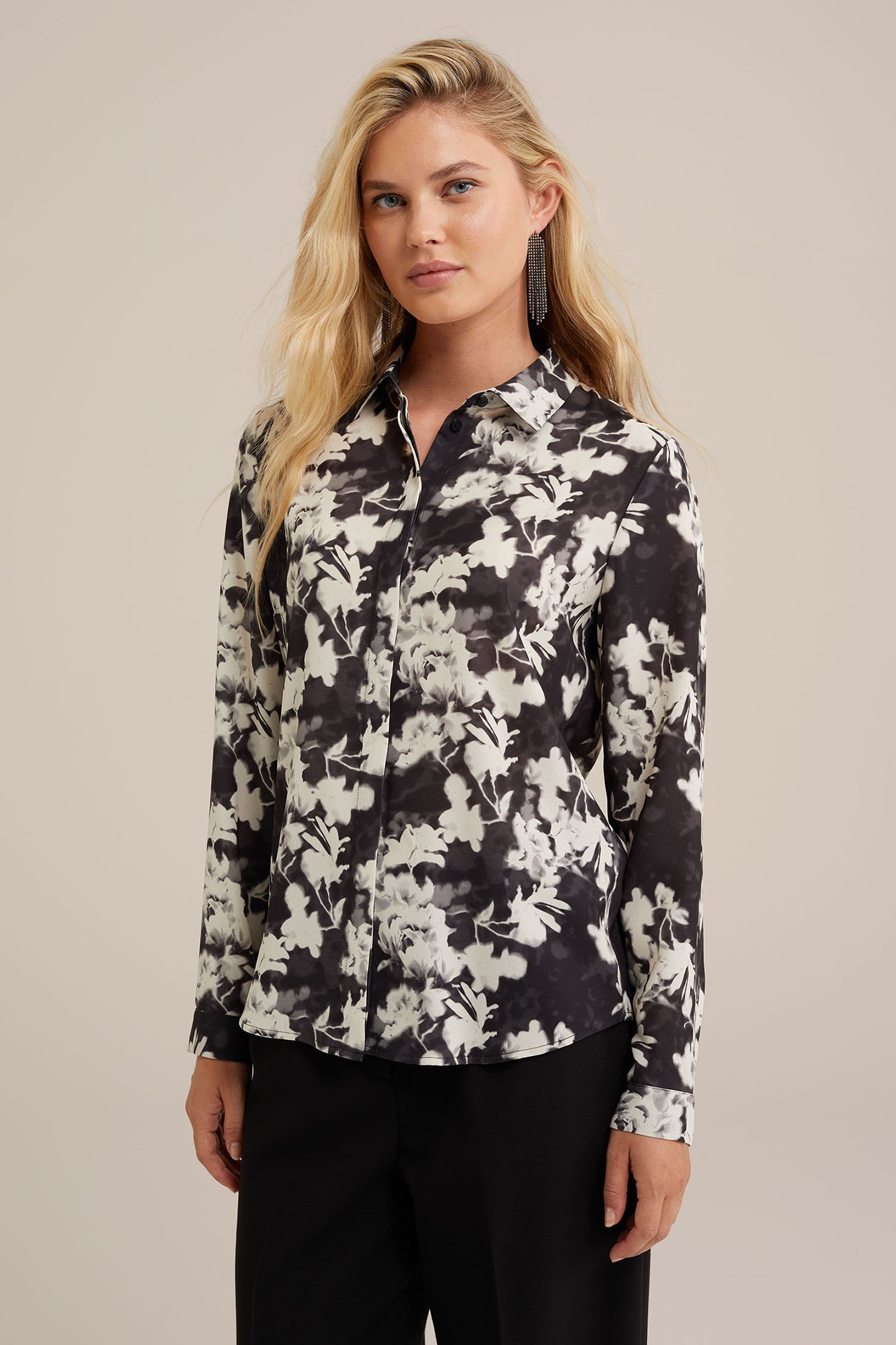 BLOUSE BLENDED DARK GREY 1