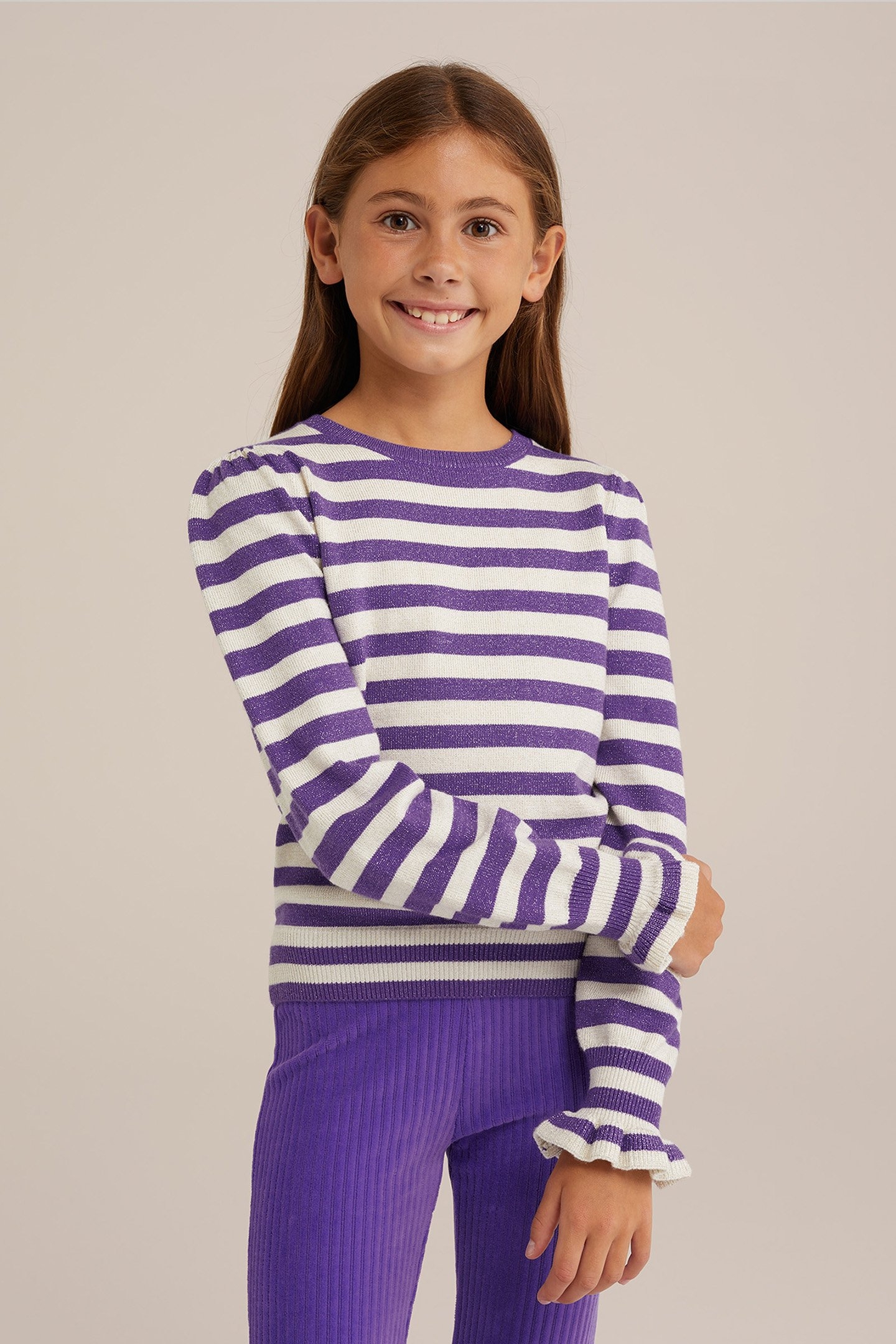 KNITTED PULLOVER PURPLE 1