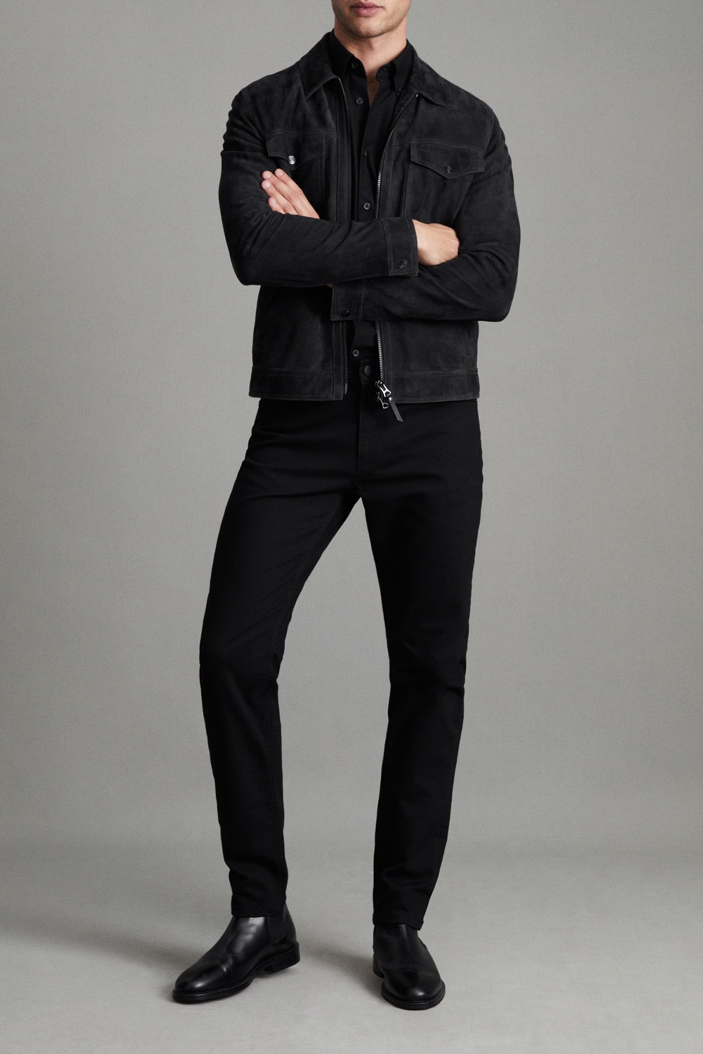 JET STAY SLIM JEANS — BLACK 5