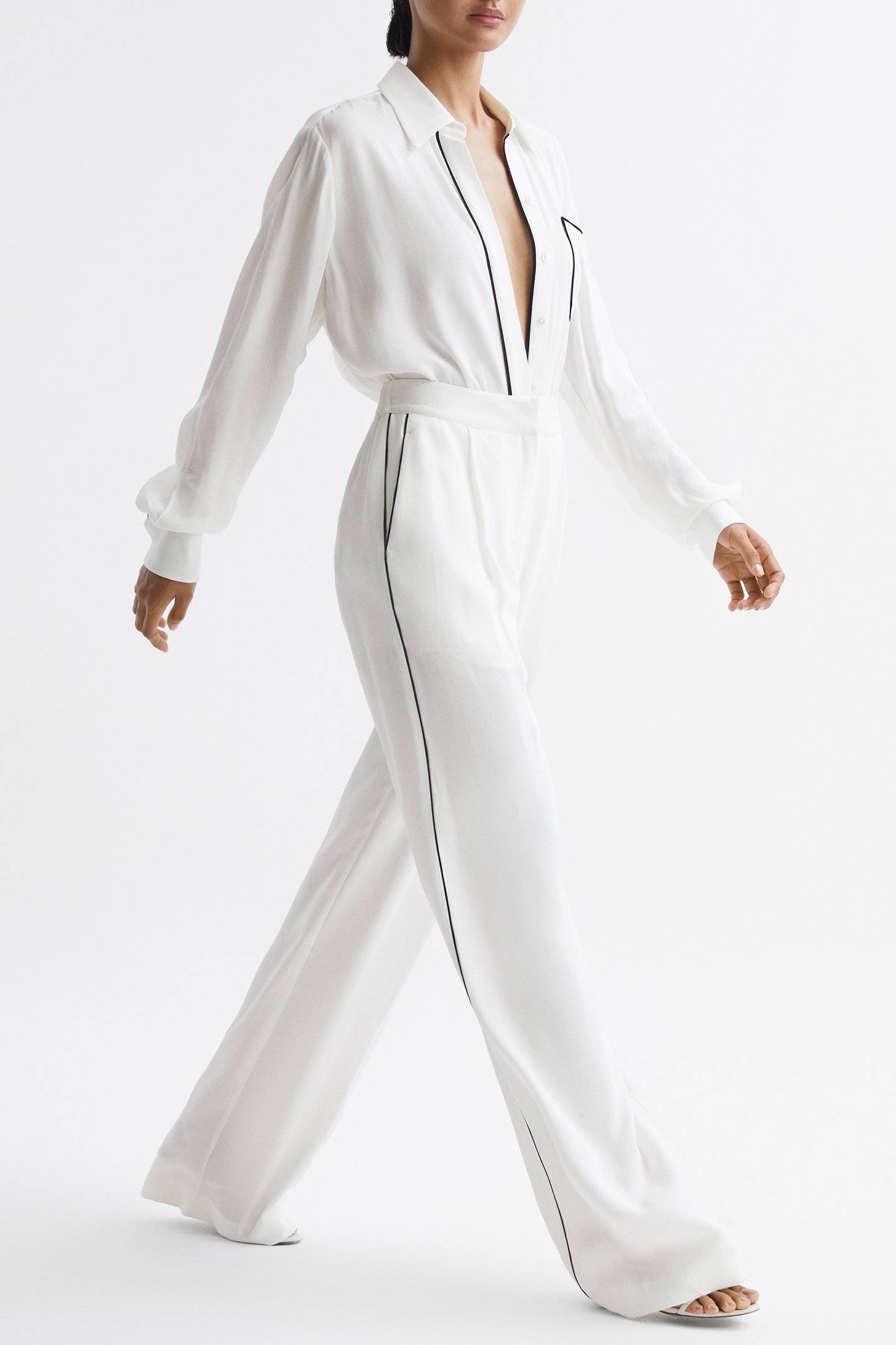 GINA-PJ PIPING CO-ORD TRO IVORY 5