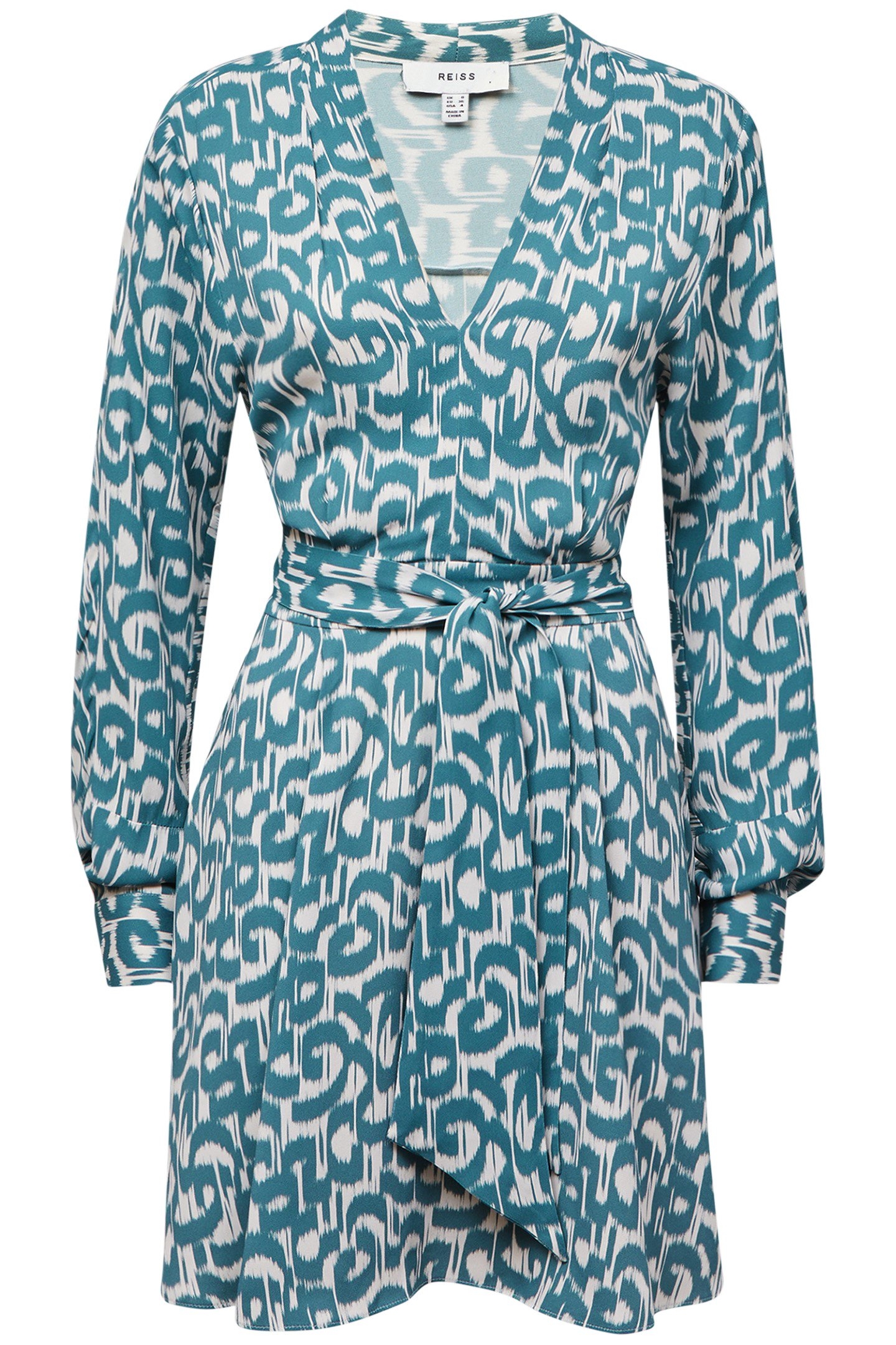 BRIELLA-IKAT PRINT FLIPPY TEAL/WHITE 3