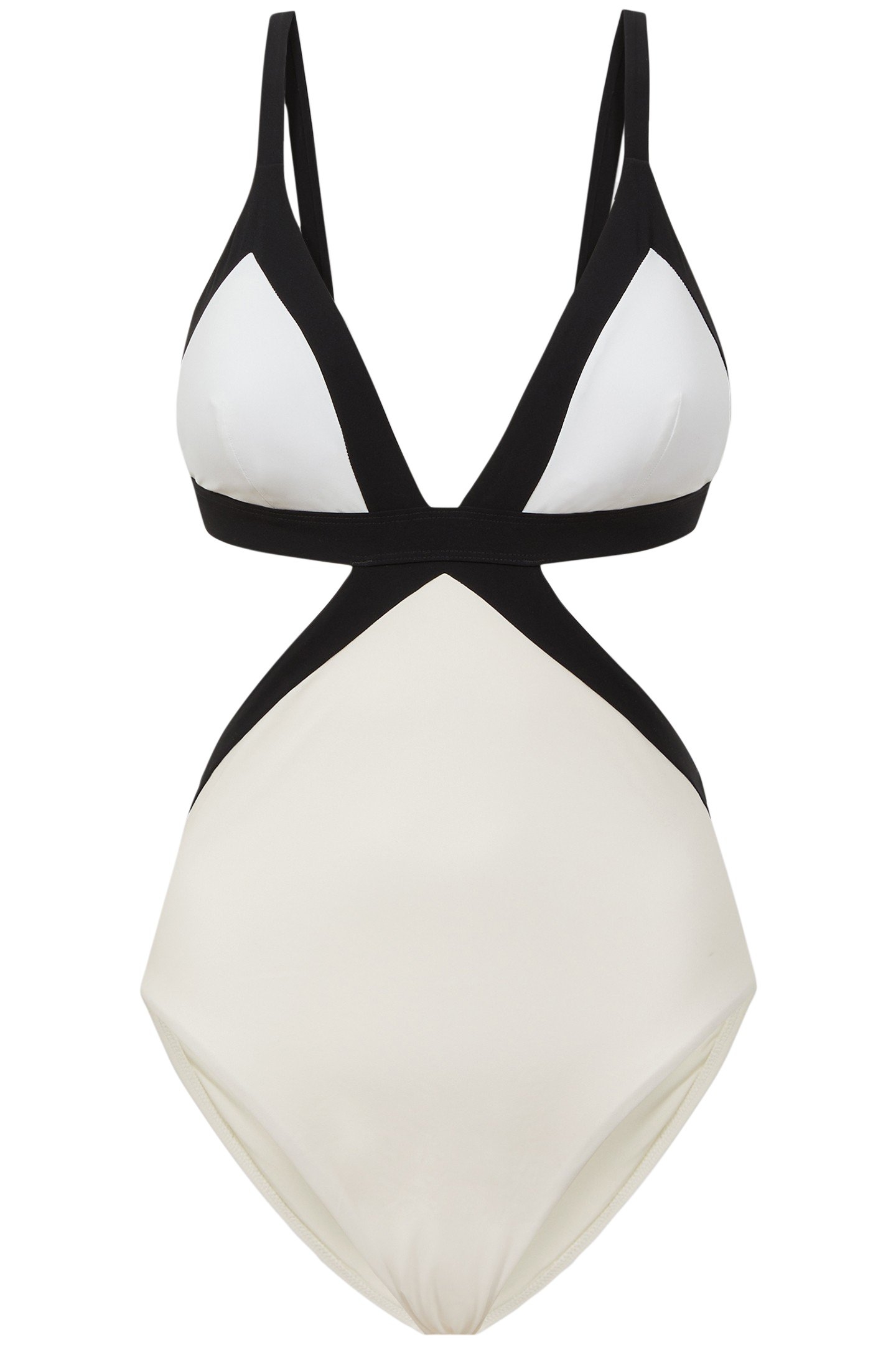 COL BLOCK SWIMSUIT BLACK/WHITE 4