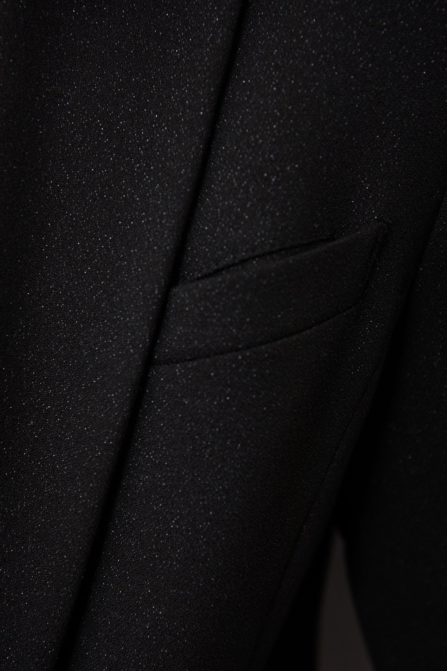 METALLIC BLACK FABRIC LONG SUIT JACKET 8