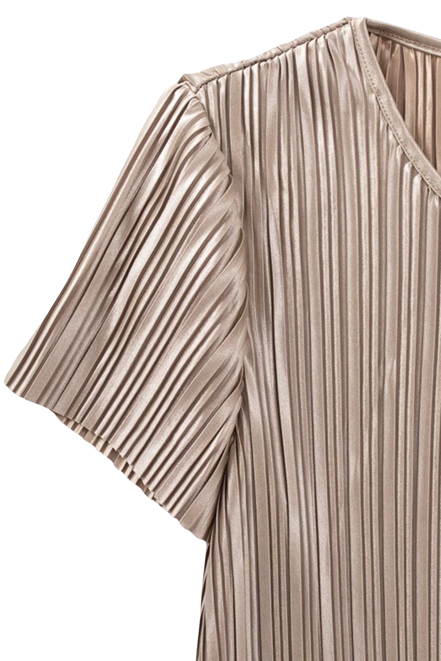 GOLD PLEATED CROPPED TOP 4