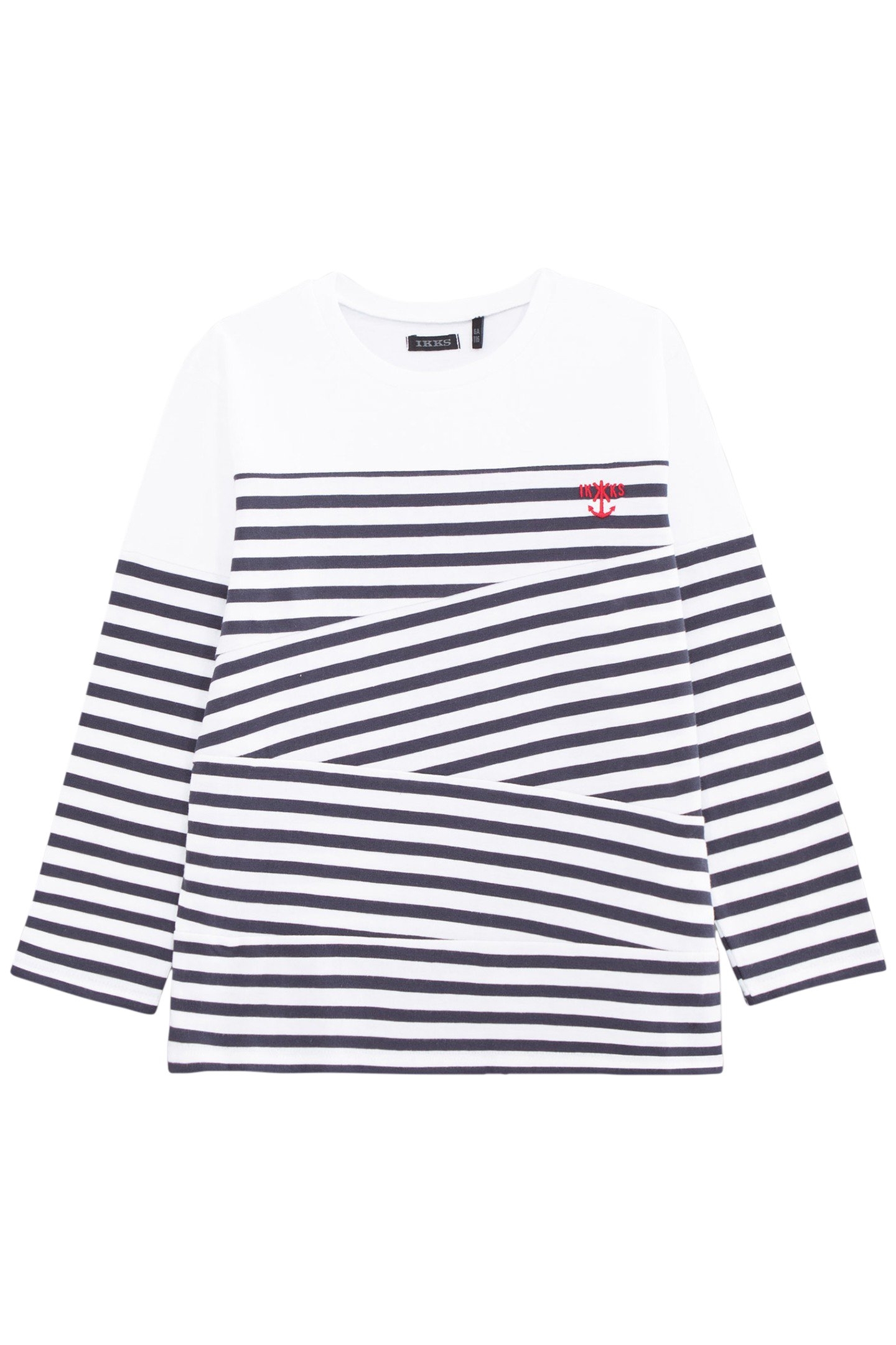 BOYS’ NAVY ORGANIC COTTON T-SHIRT, CUT-OUTS AND EMBROIDERY 1