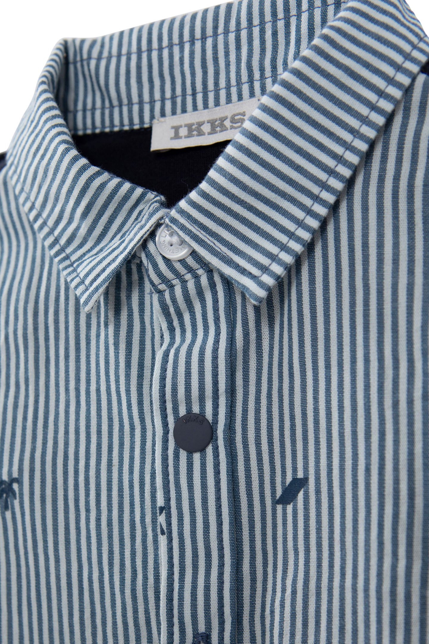 BABY BOYS’ MIXED FABRIC STRIPED AND SUMMER MOTIF SHIRT 5